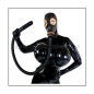 Preview: Schnueffel-Penisdildo und 100 cm Premiumqualität-Gasmaskenschlauch mit Gasmaskengewinde